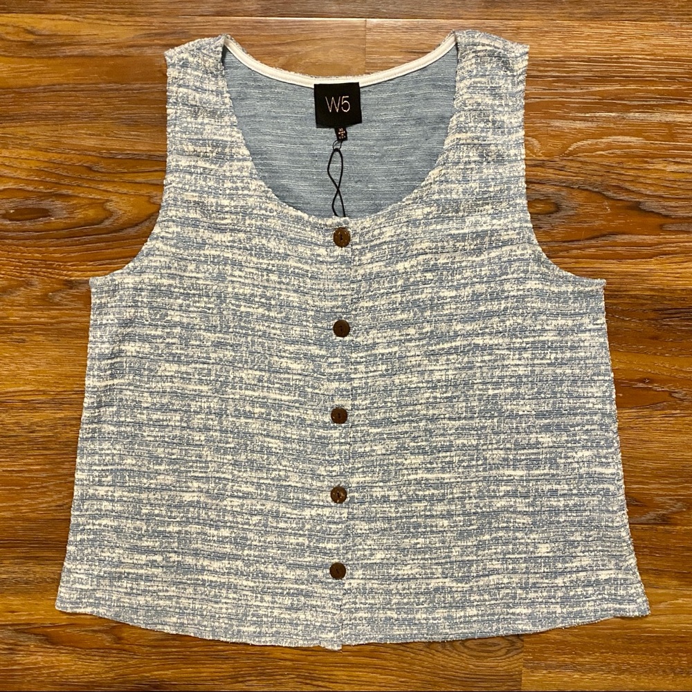 ANTHROPOLOGIE W5 Button Tank NWT